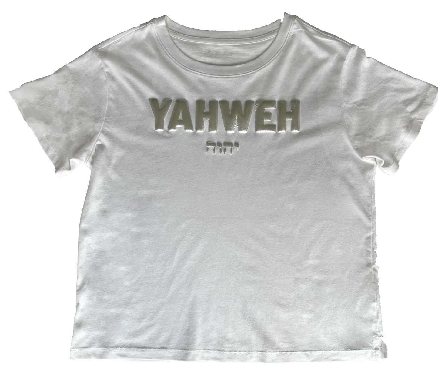 Yahweh Tee – White & Silver